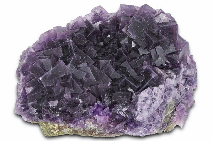 Deep Purple Cubic Fluorite Crystal Cluster - China #364676